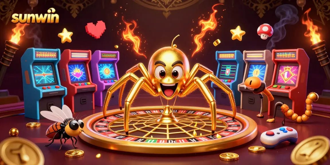 Experience sunwin's thrilling bets with vibrant characters and lively casino elements.
