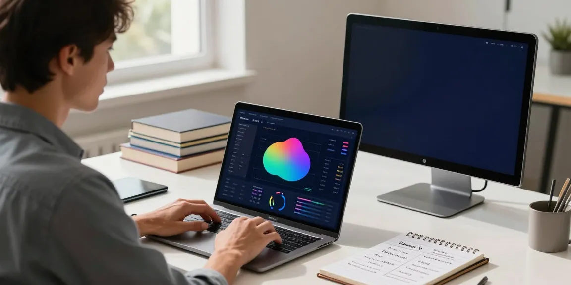 Professional digital marketing workspace showcasing instant indexing analytics for SEO.