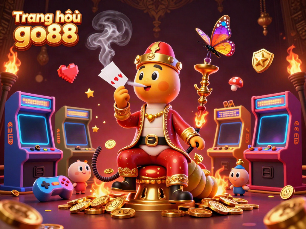 Experience the excitement of Trang chủ go88 with this vibrant 3D casino-themed illustration, showcasing fun gaming elements.