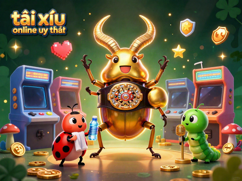 Experience thrilling moments in tài xỉu online uy tín with a dynamic 3D casino illustration featuring vibrant characters and gaming elements.