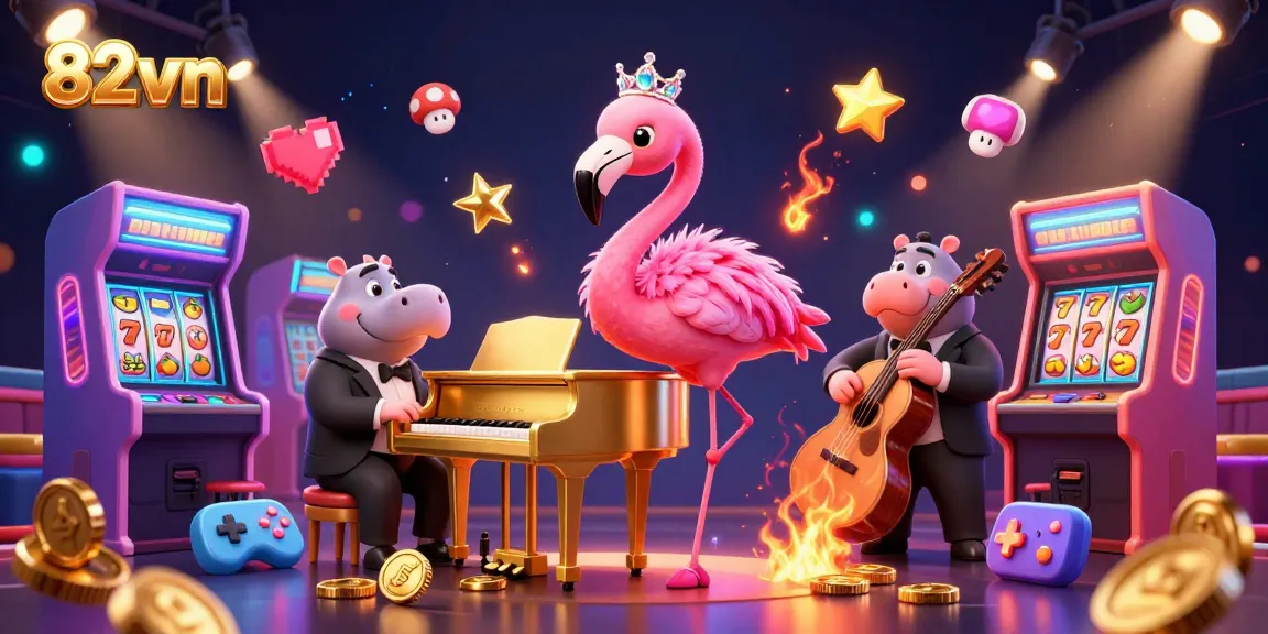 Experience dynamic gameplay at 82vn with vibrant casino visuals and animated characters.