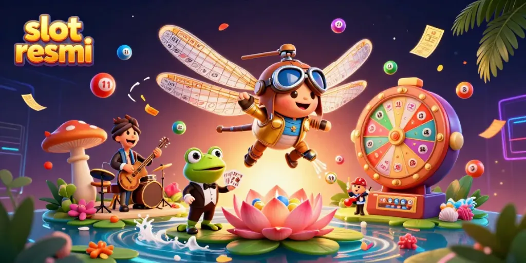 Experience vibrant gameplay with slot resmi in this lively casino scene