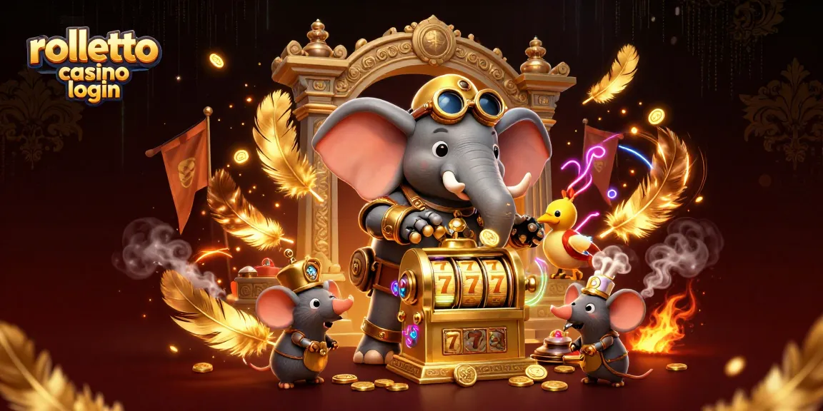Engage with rolletto casino login and spin the golden slot machine in a vibrant, rich 3D environment.