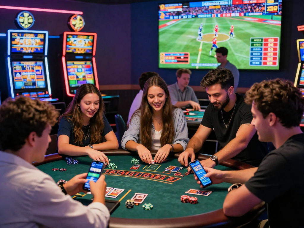 Exciting CV666 online casino scene with players engaged at gaming tables and vibrant atmosphere.