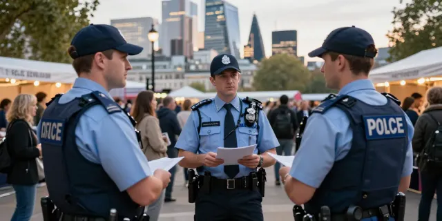 Security team providing professional protection at a local London event, ensuring safety.