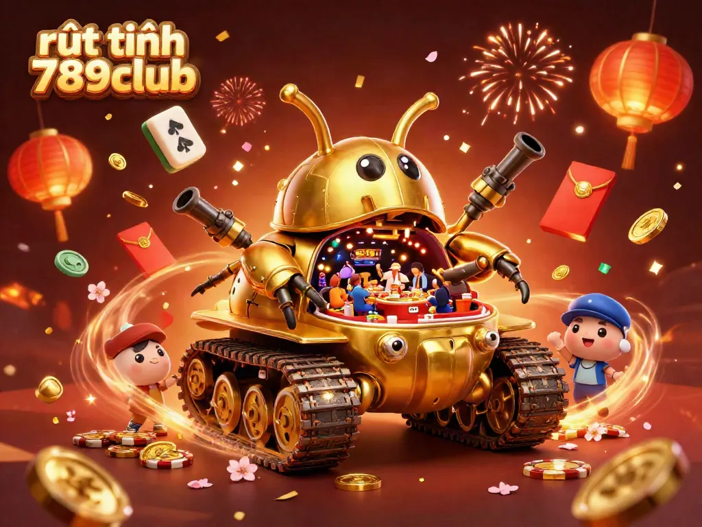 Experience fast withdrawals at rút tiền 789club with a vibrant casino theme and celebratory elements.
