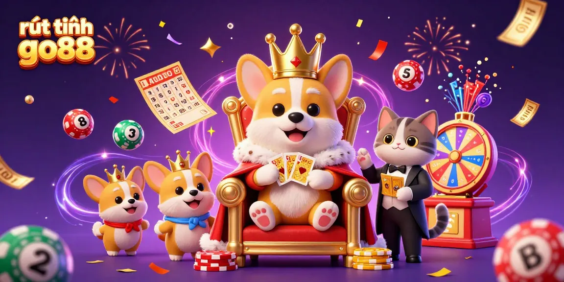 Experience the excitement of rút tiền go88 with our enchanting casino scene, featuring vibrant elements and charming characters.