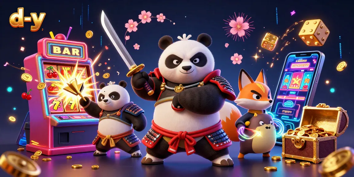 Experience thrilling d-y casino action with samurai panda, ninja fox, and tanuki amidst explosive jackpots.