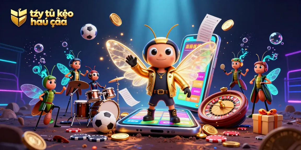 Bettors explore tỷ lệ kèo nhà cái with an energetic rock star scene full of sports betting elements.