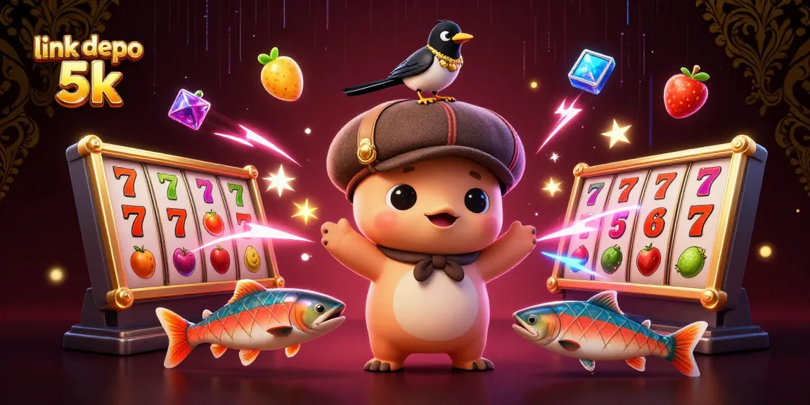 Engage in thrilling action with link depo 5k showcasing playful Nessie and vibrant slot themes.